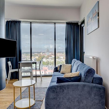슈체친 Aleda Tower, 14 Floor, Balkon 아파트 외부 사진
