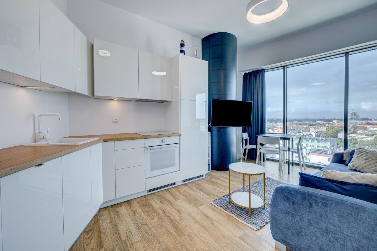 슈체친 Aleda Tower, 14 Floor, Balkon 아파트 외부 사진