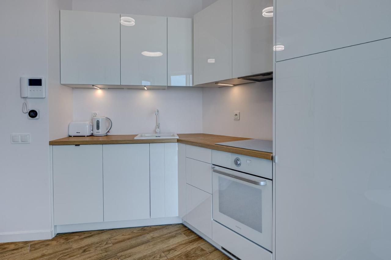 슈체친 Aleda Tower, 14 Floor, Balkon 아파트 외부 사진