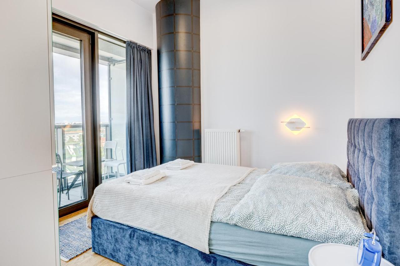 슈체친 Aleda Tower, 14 Floor, Balkon 아파트 외부 사진